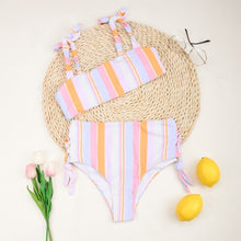 Load image into Gallery viewer, Striped Bikinis 2021 Sexy Women Swimsuit Swimwear Female Brazilian Bather High Waist Bikini Set Biquini Bathing Suit