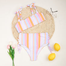Load image into Gallery viewer, Striped Bikinis 2021 Sexy Women Swimsuit Swimwear Female Brazilian Bather High Waist Bikini Set Biquini Bathing Suit