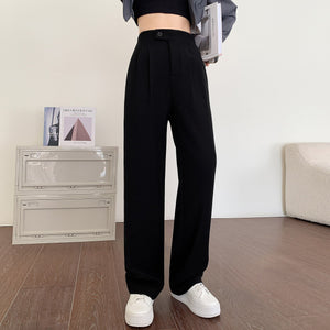 Suit Pants Women Spring and Autumn 2023 New High Waist Dropped Wide Leg Pants Relaxed Slim Narrow Floor Sweeping Commuter Pants