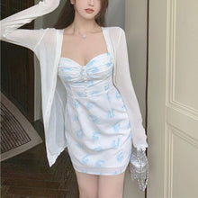 Load image into Gallery viewer, Summer 2021 Beach Boho Floral Dress Women Bodycon Sexy Elegant Mini Party Dress Ladies Sheath Print Casual Korean Strap Sundress