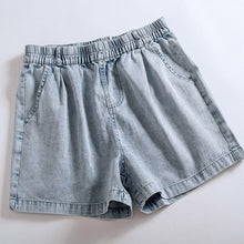 Load image into Gallery viewer, Summer 2021 New Denim Shorts Women Fashion Elastic Waisted Casual Shorts For Woman Loose Fashion Short Jeans Womens Trousers