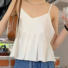 Load image into Gallery viewer, Summer 2022 Simple Loose Y2k Tank Top Women Korean Style Backless Sweet All Match Camis Casual Elegant V Neck Sleeveless Tops