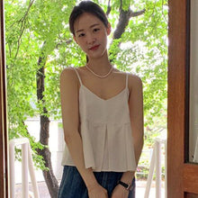 Load image into Gallery viewer, Summer 2022 Simple Loose Y2k Tank Top Women Korean Style Backless Sweet All Match Camis Casual Elegant V Neck Sleeveless Tops
