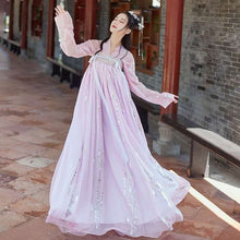 Load image into Gallery viewer, Summer Chinese Hanfu Princess Dress Women Fairy Folk with Kimono Female Dance Oriental Costume Chinese Clothes