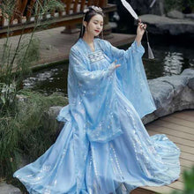 Load image into Gallery viewer, Summer Chinese Hanfu Princess Dress Women Fairy Folk with Kimono Female Dance Oriental Costume Chinese Clothes