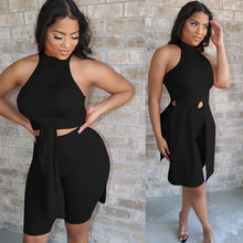 Load image into Gallery viewer, Summer Clothes Two Piece Set Women Sexy Solid Halter Vest-style Dress+shorts Sets Sports Club Outfits Streetwear Wholesale Items
