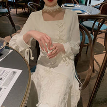 Load image into Gallery viewer, Summer Designer Elegant White Black Dress Women Chic Korean Split Irregular Bandage Dress High Street Outdoor Party Dresses 2021