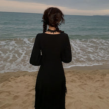 Load image into Gallery viewer, Summer Designer Elegant White Black Dress Women Chic Korean Split Irregular Bandage Dress High Street Outdoor Party Dresses 2021