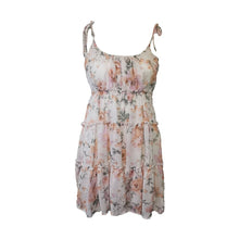 Load image into Gallery viewer, Summer Dress Sexy Spaghetti Floral Lace Up Mini Dresses For Women 2021 Fashion Loose Chiffon Print Ruffle Boho Beach Vestidos