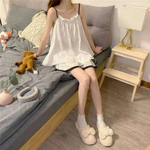 Load image into Gallery viewer, Summer Dresses Woman 2022 Pajamas Women&#39;S 2 Piece Set  Summer New Princess Style Suspenders Shorts Home Service Two-Piece Set