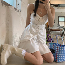 Load image into Gallery viewer, Summer Elegant Sexy Strap Dresses Women Designer French Retro Y2k V-neck Sweet Dresses Female Casual High Street Fairy Dress