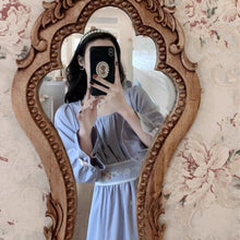 Load image into Gallery viewer, Summer Elegant Sweet Dress Woment French Floral Patchwork Dress Female Purple High Stree Casual Korean Party Midi Dress 2021 New