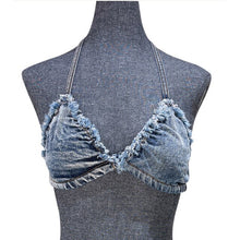 Load image into Gallery viewer, Summer Fashion American Flag Denim Waistcoat Tassel Shorts Two Pieces Set Slim Vest Tops Suits Set For Women