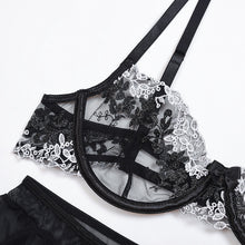Load image into Gallery viewer, Summer Floral Embroidery Sensuall Lingerie Exotic Costumes Hollow Out Lace Mesh Brassiere Sex Suit Sensual Erotic Underwear