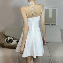 Load image into Gallery viewer, Summer For 2022 Fashion Strap Women&#39;s Clothes White Halter Cutout Elegant Casual Basics Evening Party Sexy Prom Corset Mini Dres
