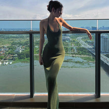 Load image into Gallery viewer, Summer For 2022 Strap Women&#39;s Clothes Black Halter  Elegant Casual Basics Evening Party Sexy Prom Corset Maxi Dress Vestidos