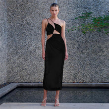 Load image into Gallery viewer, Summer For 2022 Strap Women&#39;s Clothes Black Pink Halter Cutout Elegant Casual Basics Evening Party Sexy Prom Corset Maxi Dress