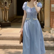 Load image into Gallery viewer, Summer French Retro Style Palace Style Retro Temperament Dress Mid-length Sweet Princess Dress Fairy Dress Dress Suit