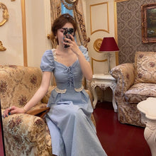 Load image into Gallery viewer, Summer French Retro Style Palace Style Retro Temperament Dress Mid-length Sweet Princess Dress Fairy Dress Dress Suit