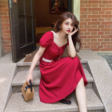 Load image into Gallery viewer, Summer French Retro Style Palace Style Retro Temperament Dress Mid-length Sweet Princess Dress Fairy Dress Dress Suit