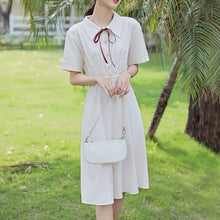 Load image into Gallery viewer, Summer Girls Dress Women Lace Up Bowknot Casual 2021 New Solid Dress 2XL Short Sleeve Women Dresses Party Vestido