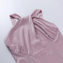 Load image into Gallery viewer, Summer Halter Neck Satin Beach Mini Dress 2021 Women Backless Black Party Club Birthday Sexy Dresses A Line Sundress Streetwear