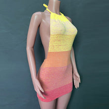 Load image into Gallery viewer, Summer Halter Sexy Backless Mini Dresses Bodycon Club Party Sleeveless Knitting Dress Streetwear Beachwear Holiday