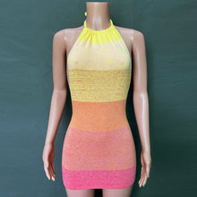 Load image into Gallery viewer, Summer Halter Sexy Backless Mini Dresses Bodycon Club Party Sleeveless Knitting Dress Streetwear Beachwear Holiday