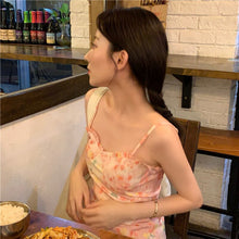 Load image into Gallery viewer, Summer Kawaii Floral Print Dress Women Elegant Sweet Sexy Style Party Strap Dress Female High Street Korean Beach Dress 2021 New