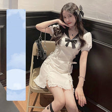 Load image into Gallery viewer, Summer Kawaii Party Mini Dress Women Y2K Patchwork Sweet Bandage Dress Female Bow Casual High Street korean Designer Dress 2021