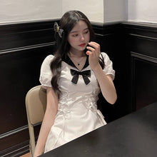 Load image into Gallery viewer, Summer Kawaii Party Mini Dress Women Y2K Patchwork Sweet Bandage Dress Female Bow Casual High Street korean Designer Dress 2021