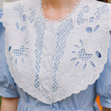 Load image into Gallery viewer, Summer Korean Fashion Sundress Long Dress Elegant A Line Slim Waist Loose Clothes Dresses Women Sweet Peter Pan Collar Vestidos