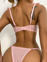 Load image into Gallery viewer, Summer Lace Erotic Lingerie Outfits Butterfly Sexy 2 Pieces Set Push Up Bra and Briefs Set Mesh Sensual Lingerie Underwear Set