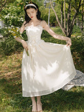 Load image into Gallery viewer, Summer Lace Fairy Dress For Ballet Woman Sweetheart Spaghetti Strap Ribbon Romantic Princess Dresses Party Night Vestido Festa
