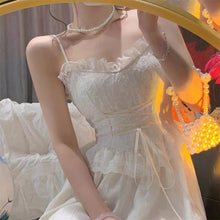 Load image into Gallery viewer, Summer Lace Fairy Dress For Ballet Woman Sweetheart Spaghetti Strap Ribbon Romantic Princess Dresses Party Night Vestido Festa