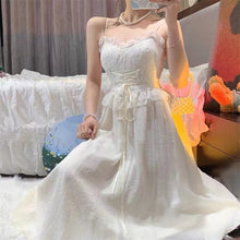 Load image into Gallery viewer, Summer Lace Fairy Dress For Ballet Woman Sweetheart Spaghetti Strap Ribbon Romantic Princess Dresses Party Night Vestido Festa