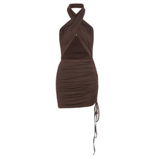 Load image into Gallery viewer, Summer Light Casual Party Bodycon Midi Women&#39;s Dress 2021 Robe Halter Halter Fashion Hollow Sexy Beach dress Tight Dress