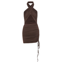 Load image into Gallery viewer, Summer Light Casual Party Bodycon Midi Women&#39;s Dress 2021 Robe Halter Halter Fashion Hollow Sexy Beach dress Tight Dress