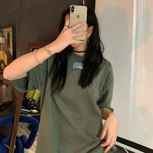 Load image into Gallery viewer, Summer Loose Mid-Length Simple All-Matching Half Sleeve Tshirt Plus Size Tops Casual Young Girl Summer Clothes Harajuku T-shirt