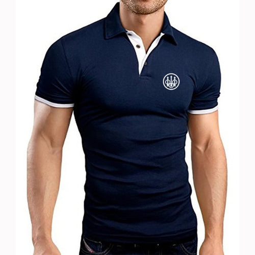 Summer Mens New High Quality Short Sleeve 2022 Beretta Guns Brand Casual Business Polo Shirt Fashion Loose Oversized Top