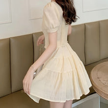 Load image into Gallery viewer, Summer New Fashion White Yellow Two Piece Sets Womens Outfits Crop Top Short Sleeve Blouses+ Mini Skirts Women&#39;s Clothing 2021