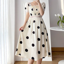 Load image into Gallery viewer, Summer New French Vintage Wave Point Show Thin Lace Dress Carefully Machine Stitching Fairy Backless Robe 2021  Vestido De Mujer