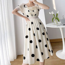 Load image into Gallery viewer, Summer New French Vintage Wave Point Show Thin Lace Dress Carefully Machine Stitching Fairy Backless Robe 2021  Vestido De Mujer