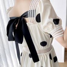 Load image into Gallery viewer, Summer New French Vintage Wave Point Show Thin Lace Dress Carefully Machine Stitching Fairy Backless Robe 2021  Vestido De Mujer