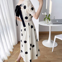 Load image into Gallery viewer, Summer New French Vintage Wave Point Show Thin Lace Dress Carefully Machine Stitching Fairy Backless Robe 2021  Vestido De Mujer