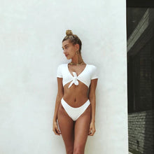 Load image into Gallery viewer, Summer New Ladies Sexy Bikini 2021 Female Swimsuit Female Swimsuit Suit Swimsuit Bow Knot Low-cut Low-waist Sexy Swimwear Briefs