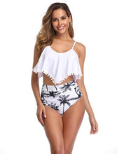 Load image into Gallery viewer, Summer New Print Ruffled Bikini Women High Waist Two Pieces Push Up Skinny Bathing Suit Female Sexy Plus Size Ladies Beachwear