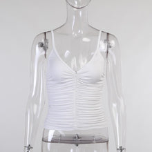 Load image into Gallery viewer, Summer New Sexy Women&#39;s Corset Top Gothic Clothes 2021 Slim Solid U-Neck Zipper Corset Tops Women Gothic Clothes Folds Clubwear