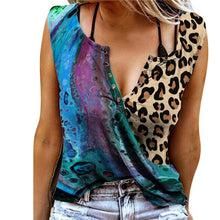 Load image into Gallery viewer, Summer New Vest Top Women&#39;s Sexy V Neck Sleeveless T Shirt Butterfly Print Tee Shirt Fashionable Pullover Plus Size Clothing