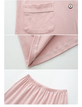 Load image into Gallery viewer, Summer New Women Soild Colour Pajamas Set Ladies Comfort Simple Style Sleepwear Loose Soft Casual Wear Cotton Homewear XXXL